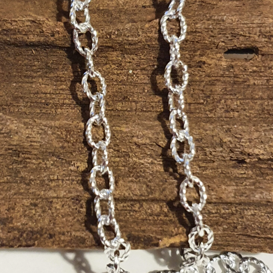 Sterling Silver Chunky Twistwd Oval Belcher Cable Chain