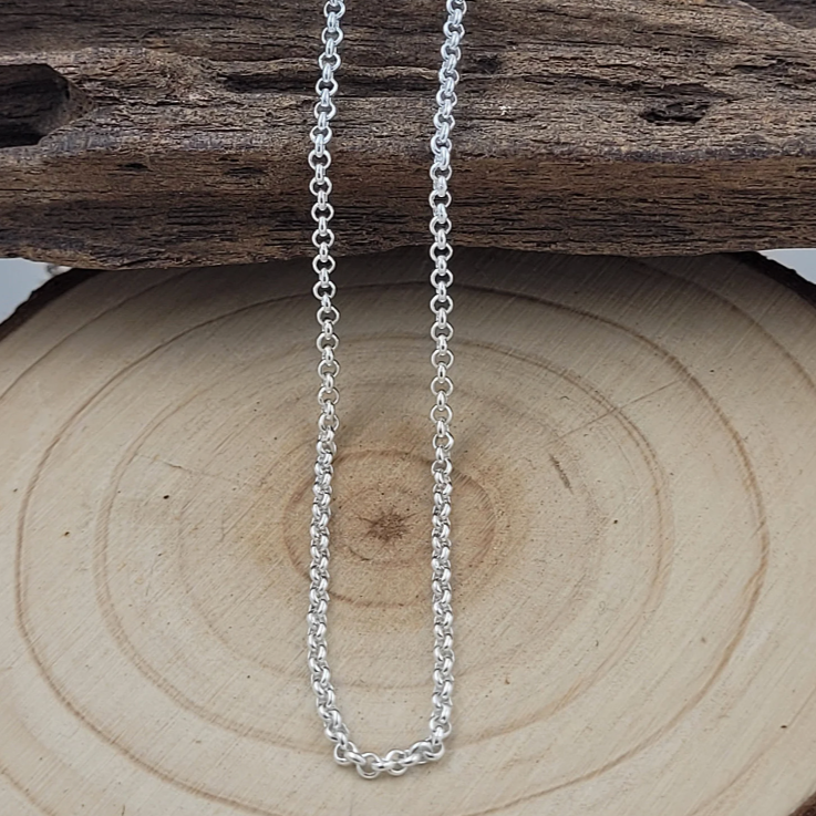 Sterling Silver Rolo / Belcher Round Cable Chain