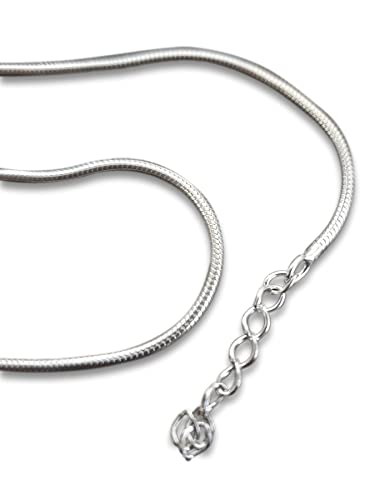 11.5 Inch Snake Chain Sterling Silver Anklet/Ankle Bracelet/Ankle Chain - Large Length Adjustable 10.5" to 11.5" Inch / 27 to 29 cm - 1.4mm Width - 3.75 Grams